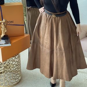 Real leather skirt